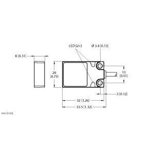 Turck - Induktiver Näherungsschalter Sensor BI8U-Q08-AP6X2 induktiv − 1 Stück