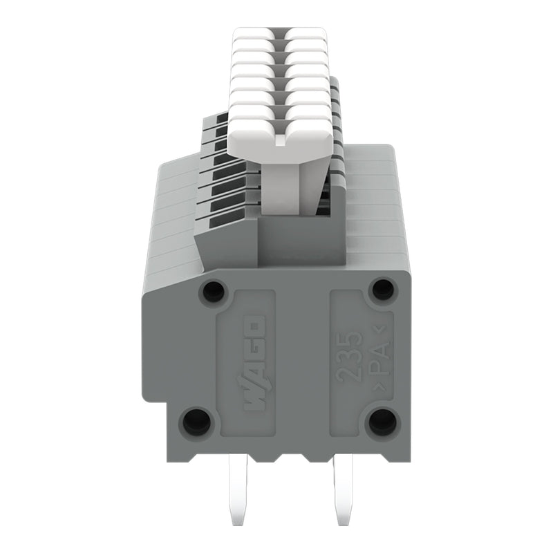 WAGO - Leiterplattenklemme 235-408/332-000 Drücker,1,5mm²,grau − 25 Stück
