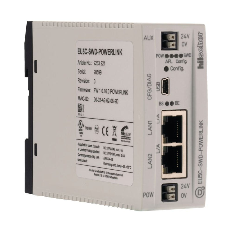 Eaton - Feldbus, Dez. Peripherie - Kommunikations-Modul SWD-Gateway 99 SWD-Teil- EU5C-SWD-POWERLINK nehmer Powerlink