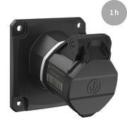 Walther Werke - CEE-Anbausteckdose (IEC 60309) CEE NEO Anbaudose FW510301CC schräg 1 6A 3P 1h