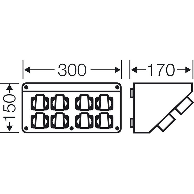 Hensel - Pultsystem Mi Connection Box, 8x Mi CB 18 Schutzk.+CEE16A,5p