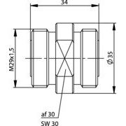 Telegärtner - Koax-Kupplung 7-16 Kupplung 50 Ohm 100024554 (f-f)