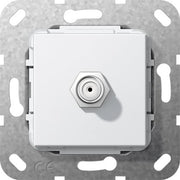 Gira - Einsatz/Abdeckung für Kommunikationstechnik SAT F Buchse rws 565003 Gender Changer