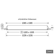 LTS Licht&Leuchten - Decken-/Wandleuchte LED-Einbauleuchte PLL571225402/DALI ws 199W 4000K 16760lm