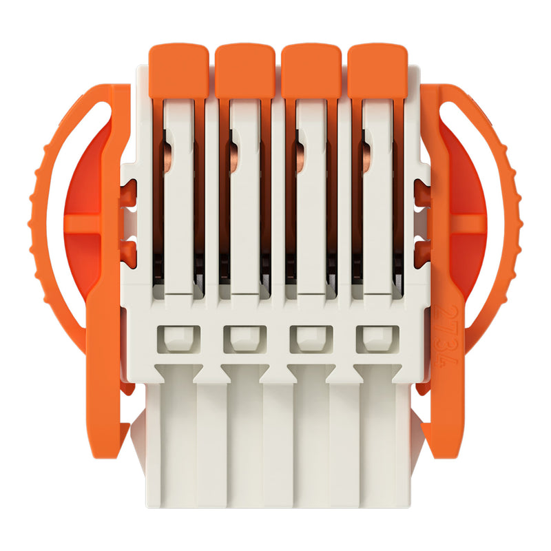 WAGO GmbH & Co. KG - Kabelsteckverbinder für Leiterplattensteckverbinder 1-Leiter-Federleiste,Hebel 2734-1104/038-000 PushinCAGECLAMP,lgr − 50 Stück