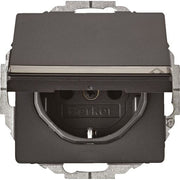 Berker - Steckdose SCHUKO-Steckdose anth/sa 47466086 Deckel/Beschriftung