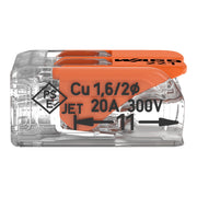 WAGO - Steckklemme Compact-Verbindungsklemme 221-412 2-Leiter bis 4qmm − 100 Stück