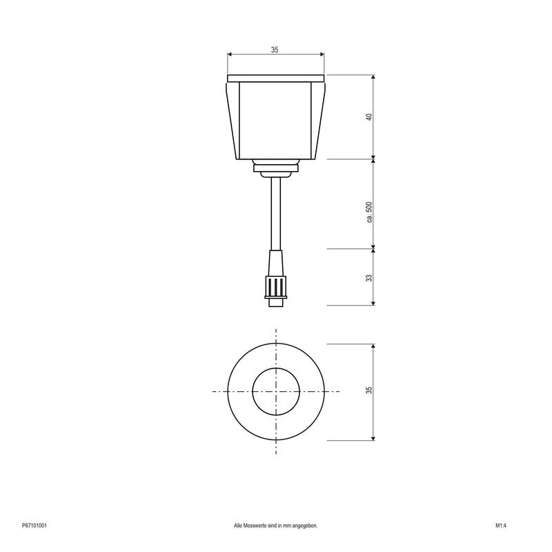 EVN Lichttechnik - Bodeneinbauleuchte LED-Einbauleuchte P67 101001 12VDC 1W cw