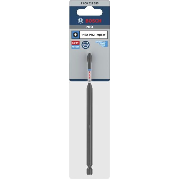 Bosch - Bit PRO Phillips Impact 2608522525 Bit, PH2, 150 mm