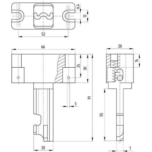 Schmersal - Betätiger für Positionsschalter mit getrenntem Betätiger Betätiger AZ/AZM 415-B3 beweglich − 1 Stück by Schmersal
