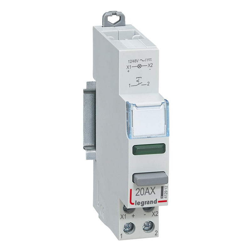 Legrand - Taster für Reiheneinbau Druckschalter Legrand 412912 Schließer, LED Grün