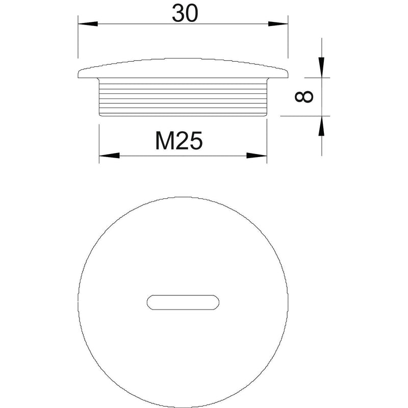 OBO Bettermann - Verschlussschraube Verschlußschraube 108 M25 PS Iso,lgr
