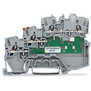 WAGO - Initiator/Aktor-Reihenklemme 3-Leiter-Aktorenklemme 2000-5310/1101-951 LED gelb für NPN − 50 Stück