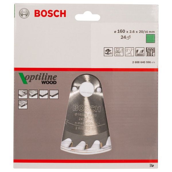 Bosch - Kreissägeblatt PRO Wood Kreissägeblatt, 2608640596 160 x 2,6 x 20 mm