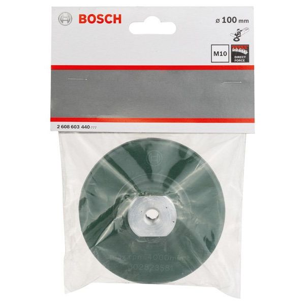 Bosch Power Tools - Systemzubehör für Schleifen/Polieren (Akku/elektrisch/Druckluft) DIA-Polierscheiben-Halter 2608603440 M10, 100 mm, 6 mm  − 1 Stück
