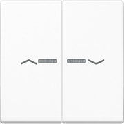 Jung - Abdeckung/Bedienelement für Installationsschalterprogramme Wippe Symbole aws A 595 KO5P WW für Taster 2-fach