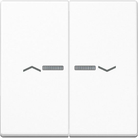 Jung - Abdeckung/Bedienelement für Installationsschalterprogramme Wippe Symbole aws A 595 KO5P WW für Taster 2-fach