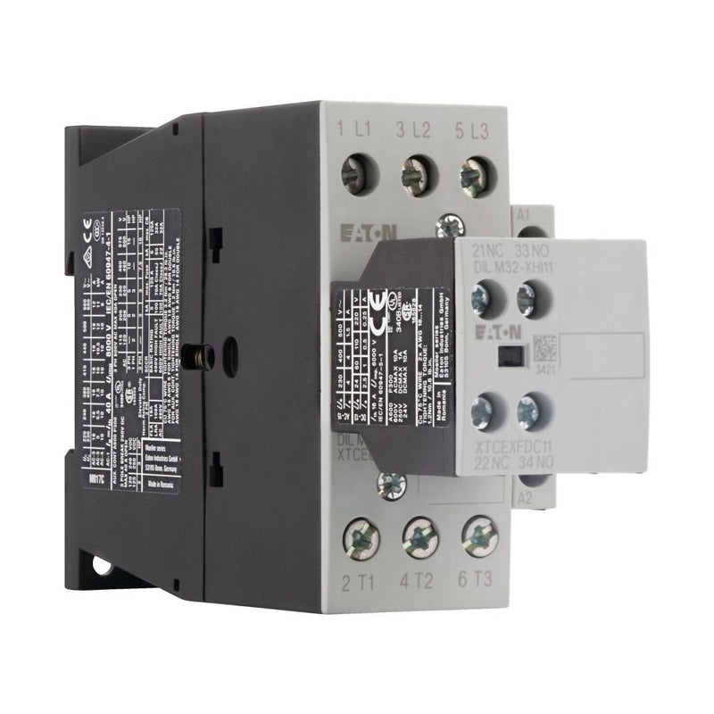 Eaton - Leistungsschütz zum Schalten von Wechselstrom Leistungsschütz DILM17-21(RDC24) 2S1Ö 7,5kW/400V,DC