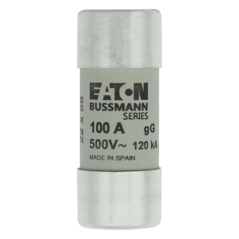 Eaton - Zylindrische Sicherung Sicherungseinsatz Nieders. CYLINDRICA#C22G100 100A AC 500V 120kA − 10 Stück