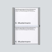 Siedle&Söhne - Zubehör/Ersatzteile für Türkommunikation Namensschild titan-met kpl 200029040-00 f.TM 611-2 TM