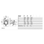 Bals Elektrotech - CEE-Gerätestecker (IEC 60309) Anbau-Gerätestecker 27010 4p 230V 9h Ip 67