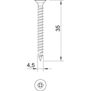 OBO Bettermann - Holz-/Spanplattenschraube Sprintschraube 4759 4.5x35 − 200 Stück
