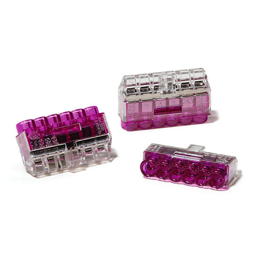 HellermannTyton - Steckklemme Verbindungsdosenklemme HCPM-6 PC VT 50 6x0,5-2,5 violet − 50 Stück