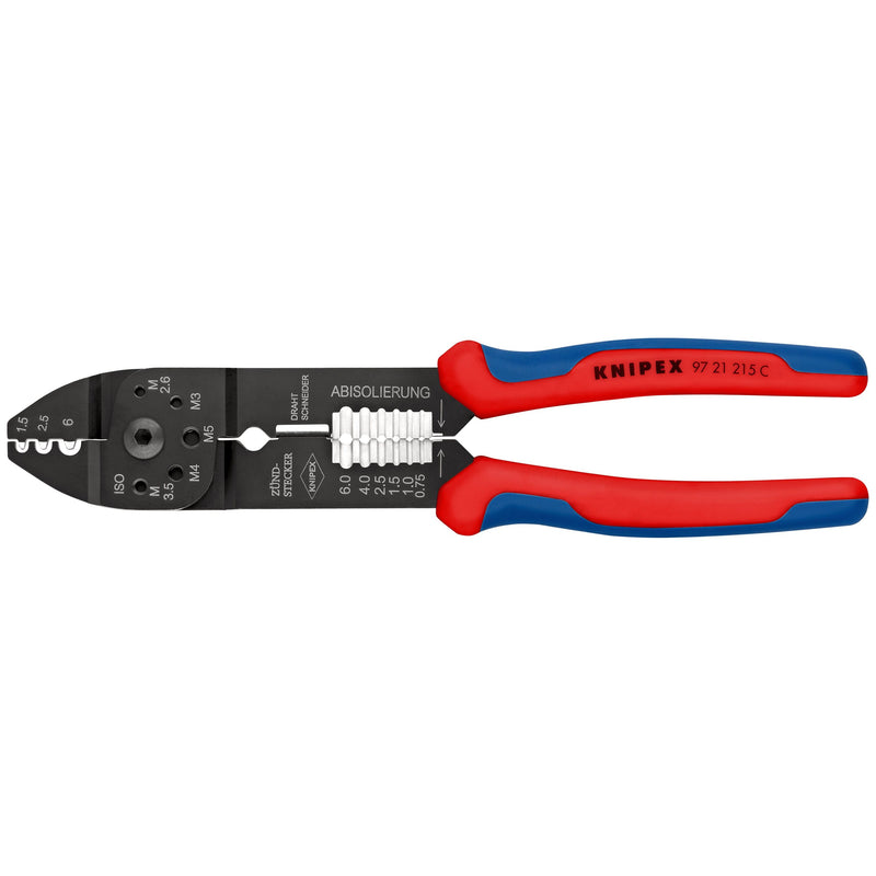 Knipex - Presswerkzeug Kabelschuhe/Verbinder, Aderendhülsen, Schirmanschluss Crimpzange 97 21 215 C 230mm