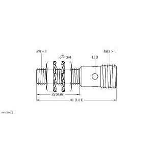 Turck - Induktiver Näherungsschalter Sensor BI1.5EG08KAN6XH1341 induktiv