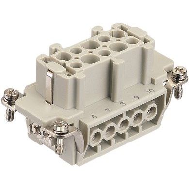 Harting - Kontakteinsatz für Rechtecksteckverbinder Steckverbinder gewinkelt 09360102701 Han 10Ex-F-s