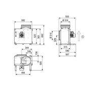 Maico - Ventilator für Rohreinbau Schallgedämmte Abluftbox EKR 31-3
