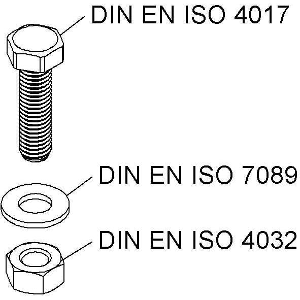 HKL - Zubehör/Ersatzteile für Erdung und Blitzschutz Kontaktschraube 404M8/20 − 25 Stück
