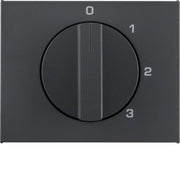 Berker - Abdeckung/Bedienelement für Installationsschalterprogramme Zentralstück mit Drehknopf 1087710600 3S K.1 anthr