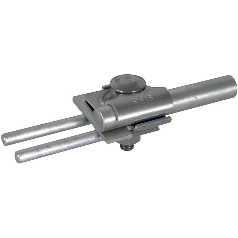 DEHN - Verbinder für Blitzschutz Fangstangenklemme FSK2X81016FRM10X50AL D=16mm, Al,8-10mm