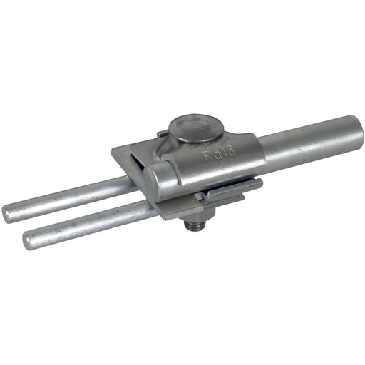 DEHN - Verbinder für Blitzschutz Fangstangenklemme FSK2X81016FRM10X50AL D=16mm, Al,8-10mm