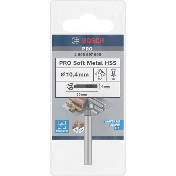 Bosch - Versenkbohrer PRO Soft Metal HSS 2608597506 Kegelsenker 10,4 x