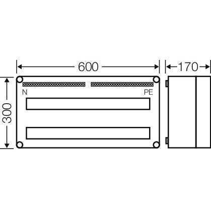 Hensel - Installationskleinverteiler Automatengehäuse Mi 1456 56TE − 1 Stück