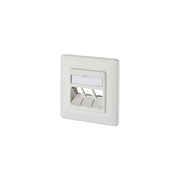 Metz Connect - Kommunikationsanschlussdose Kupfer Keystone Dose UP 130B20D31002KE 3Port leer rws − 10 Stück