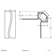 EVN Lichttechnik - Mechanisches Zubehör/Ersatzteile für Leuchten Profil m.Abdeckung APTB4AM300