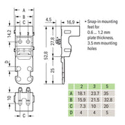 WAGO - Zubehör/Ersatzteile für Klemmen Befestigungsadapter 221-512 Serie221-4mm²,weiß − 10 Stück