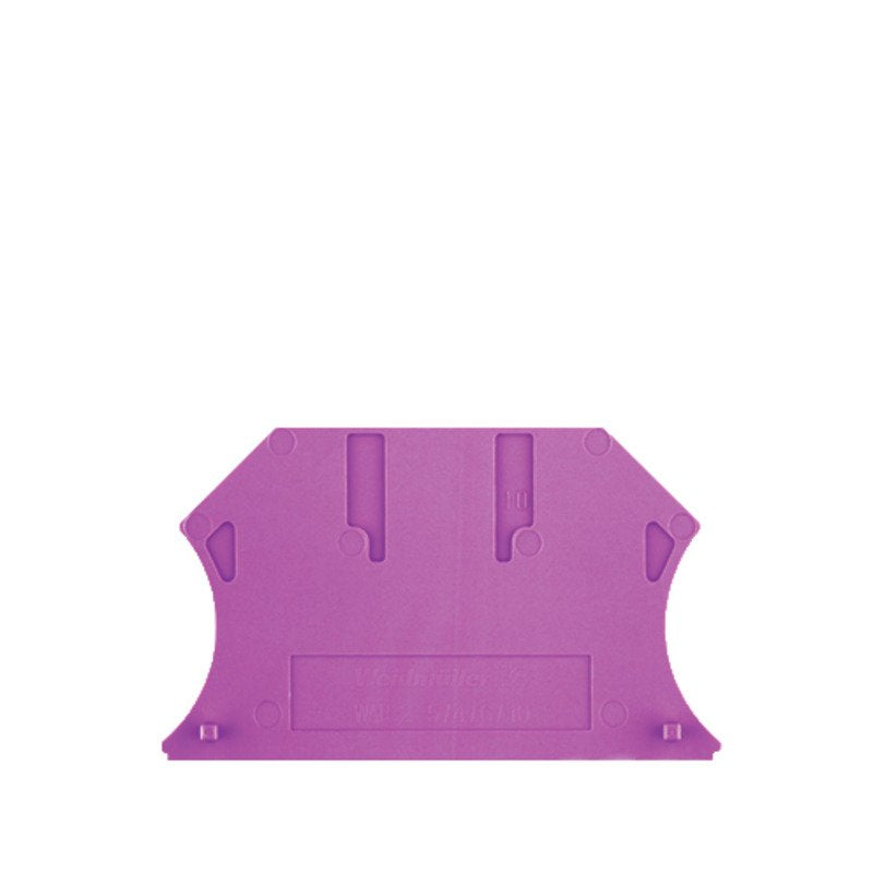 Weidmüller - Abschluss- und Zwischenplatte für Reihenklemme Abschlussplatte WAP 2.5-10 VI 56mmx1.5mm,violett − 50 Stück