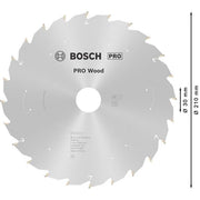 Bosch - Kreissägeblatt PRO Wood cordless 2608837713 Kreissägeblatt 210 x