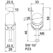 OBO Bettermann - Bügelschelle BS-H2-M-28 A2 2-fach − 50 Stück