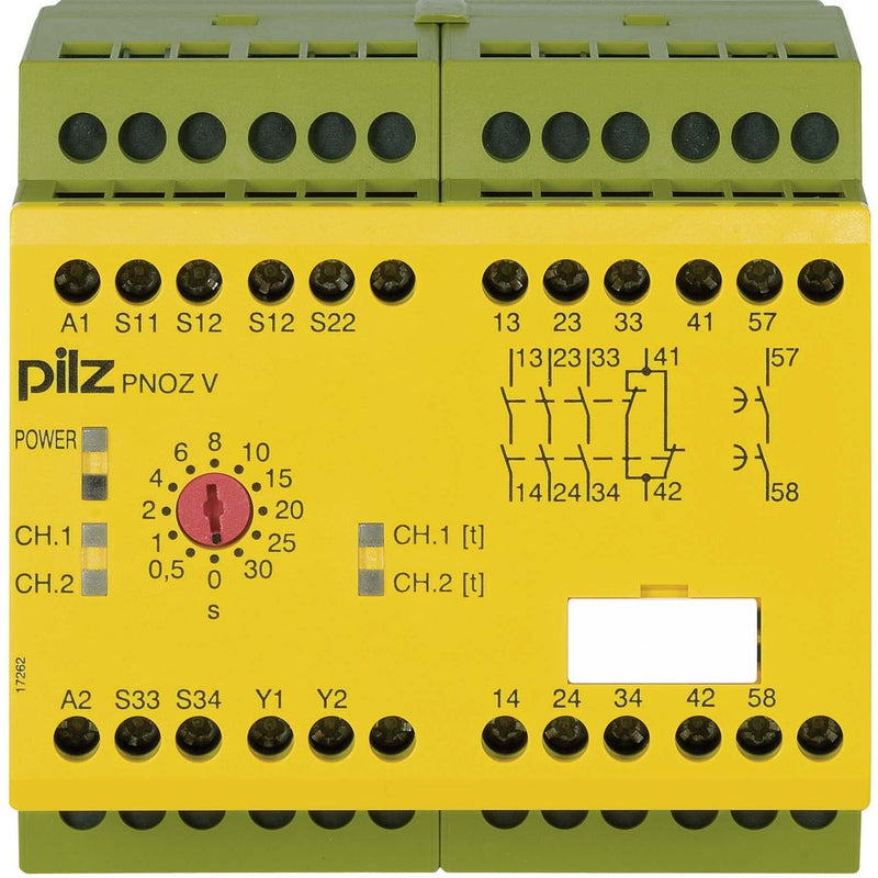 Pilz - Gerät zur Überwachung von sicherheitsgerichteten Stromkreisen Not-Aus-Schaltgerät PNOZ V 30s 24VDC 30s24DC 3n/o1n/c1n/o