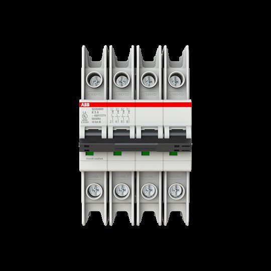 ABB Stotz S&J - Leitungsschutzschalter Sicherungsautomat SU204MR-K5 10kA, 5A, 4P, RTT