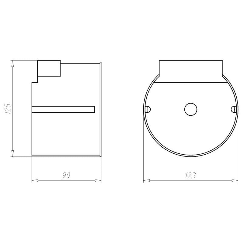 Kaiser - Leuchteneinbaugehäuse ThermoX 9300-01 für HV-Leuchten