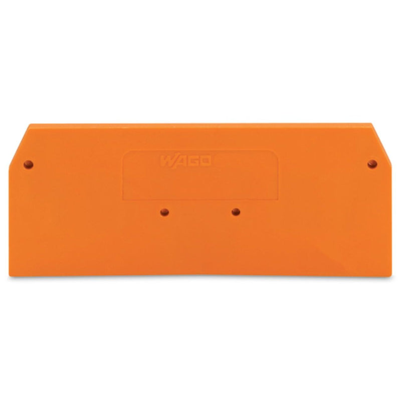 WAGO - Abschluss- und Zwischenplatte für Reihenklemme Abschlußplatte 281-326 2,5mm orange − 25 Stück