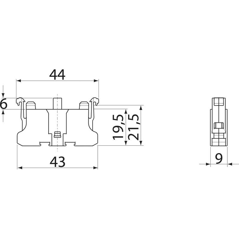 Schmersal - Hilfsschalterblock Tastelement RF03 1S