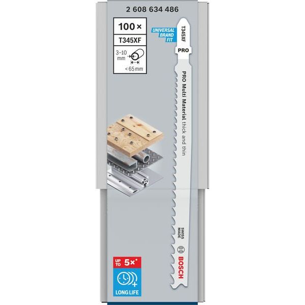 Bosch - Stichsägeblatt PRO Multi Material thick 2608634486 and thin T345XF