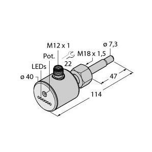 Turck - Durchflussüberwachungsgerät Strömungssensor FCST-A4-AP8X-H1141 − 1 Stück